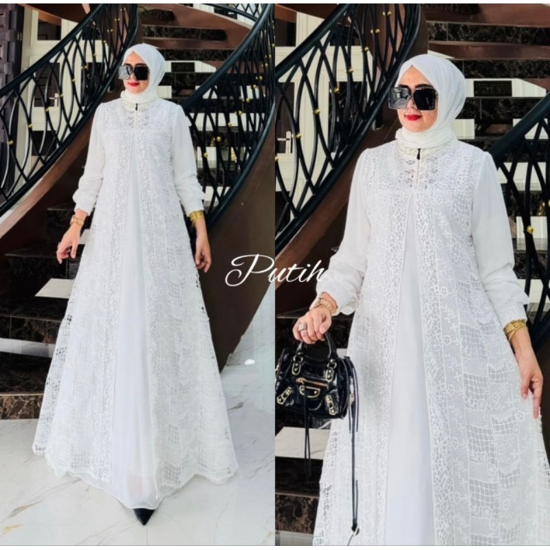 dress safitri set hijab realpich#cod