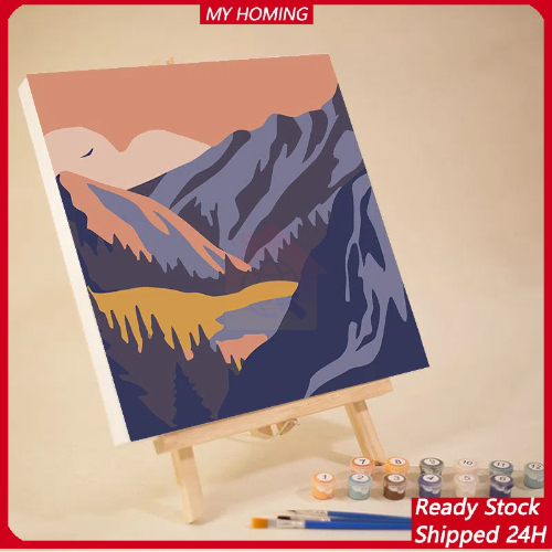 

Lukisan cat minyak digital buatan sendiri Lukisan minyak buatan tangan lukisan pemandangan Mewarnai dan grafiti Lukisan dekoratif ruang tamu