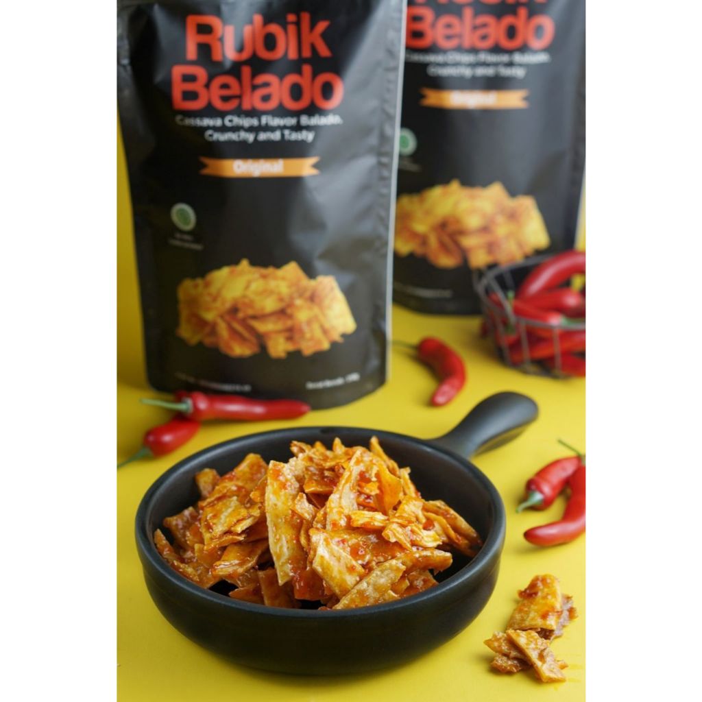 

Rubik Belado Original 150gr / rubik balado / keripik balado / kripik balado / keripik sanjay / keripik singkong pedas