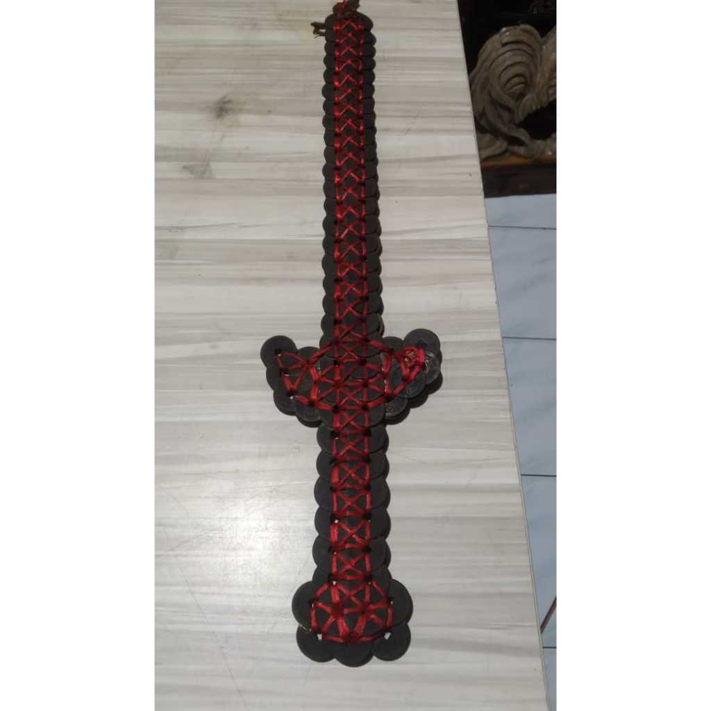 Pedang Koin Fengshui Peninggalan Kuningan Kuno Jadul Antik