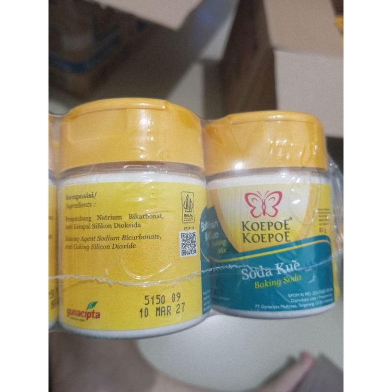 

6 pcs baking soda / soda kue koepoe koepoe 81 gr Bubuk Soda Bahan