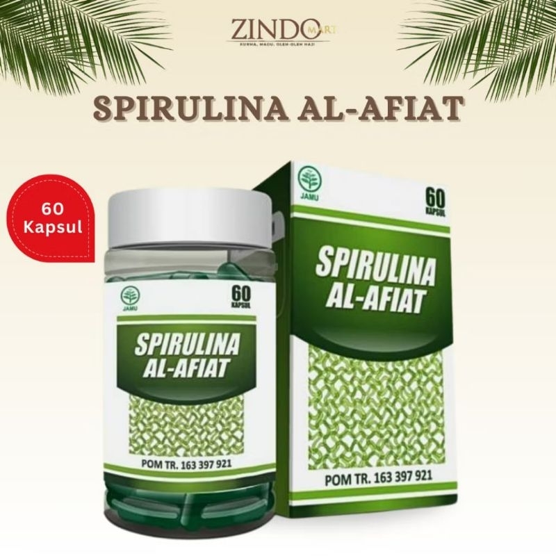 KAPSUL EKSTRAK SPIRULINA AL AFIAT ISI 60 KAPSUL - SUPLEMEN IMUN, MASKER SPIRULINA