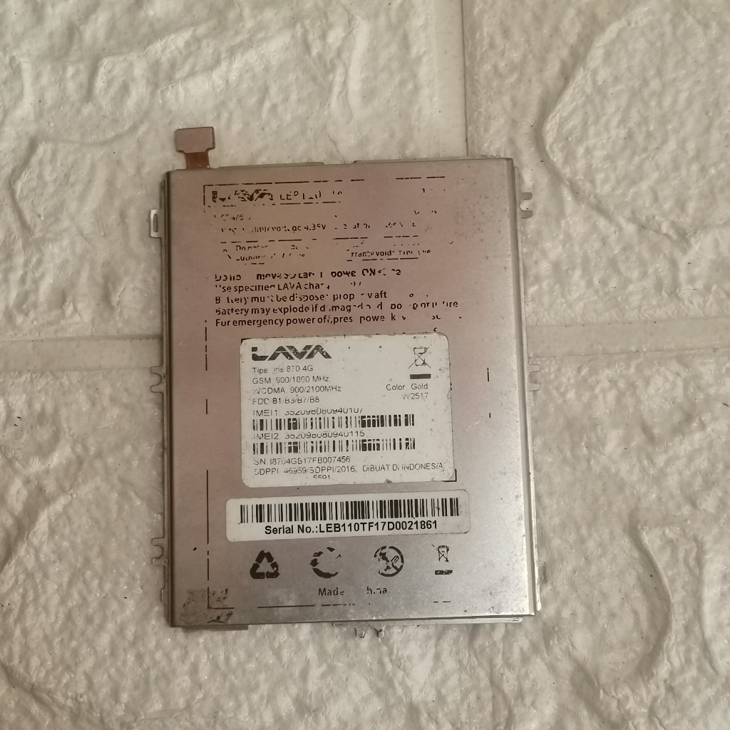 Baterai Lava Iris 870 - LEB110 Original | Battery HP Copotan | HP