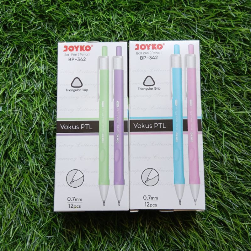 

[1 Box] Pulpen Pena Joyko BP-342 0.7mm Warna Pastel isi 12 pcs Murah