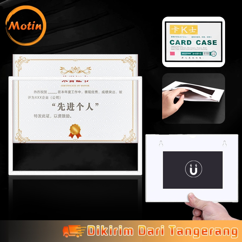 

A4 Bingkai Gambar Magnetik Frame Rak Tampilan Dokumen Transparan Kreatif