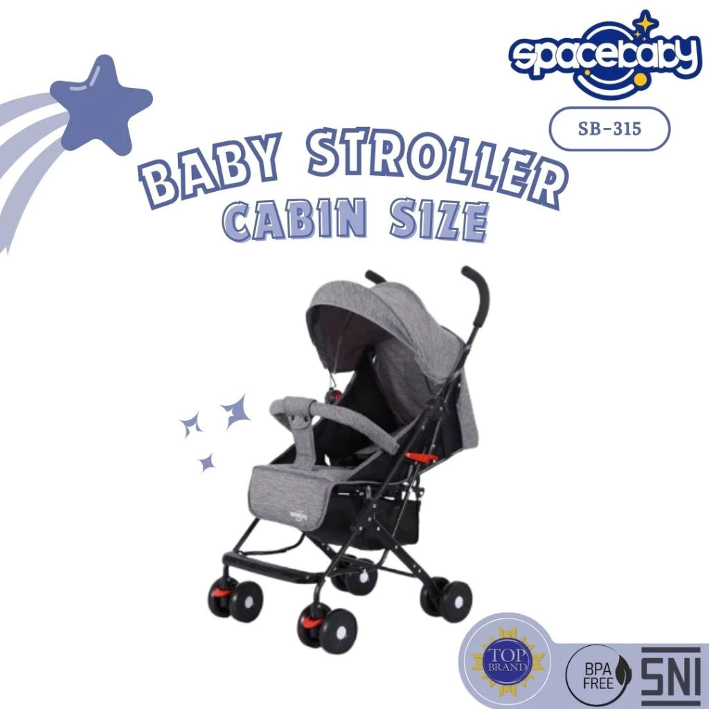 Spacebaby Baby Stroller Cabin Size Kereta Dorong Bayi SB 315
