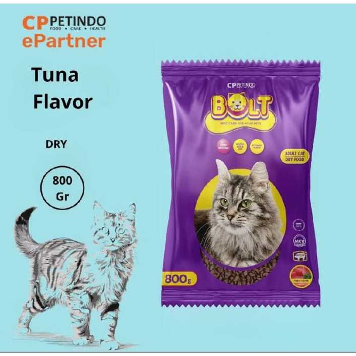Bolt Tuna Ikan (UNGU) - Makanan Kucing Bolt Ikan Tuna Frespack - Bolt Tuna Repack