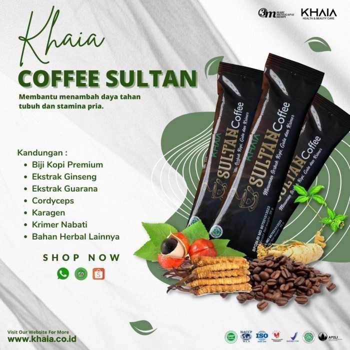 

Khaia Kopi Sultan 1 BOX - Kopi Penambah Stamina Pria - Kopi Kesehatan