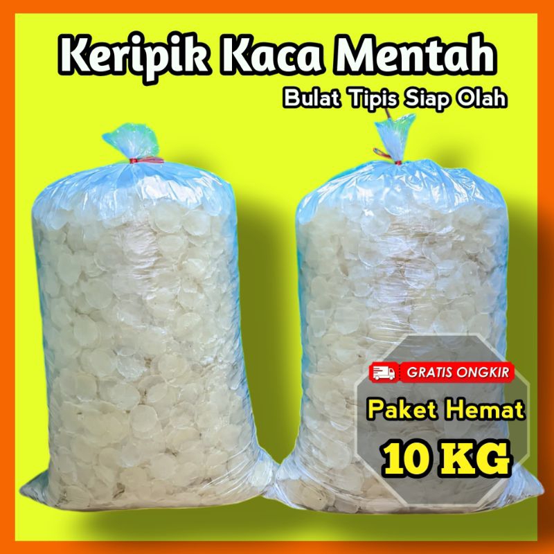 

PROMO 10kg PAKET HEMAT KERIPIK KACA MENTAH / kripik kaca mentah siap olah / beledag mentah