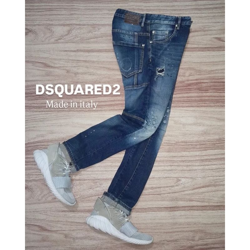 jeans DSQUARED2 bahan denim model slimfit bekas second preloved