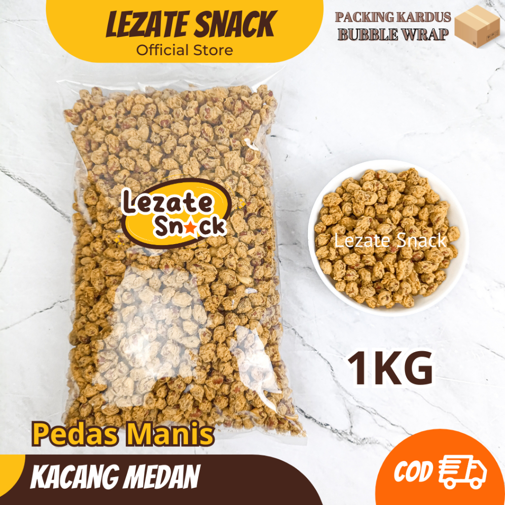 

Kacang Telur Medan Kiloan 1Kg Pedas Manis Super Murah / Kacang Telor Medan Satelit Palapa / Kacang Telor Bali Lezate LEZATE
