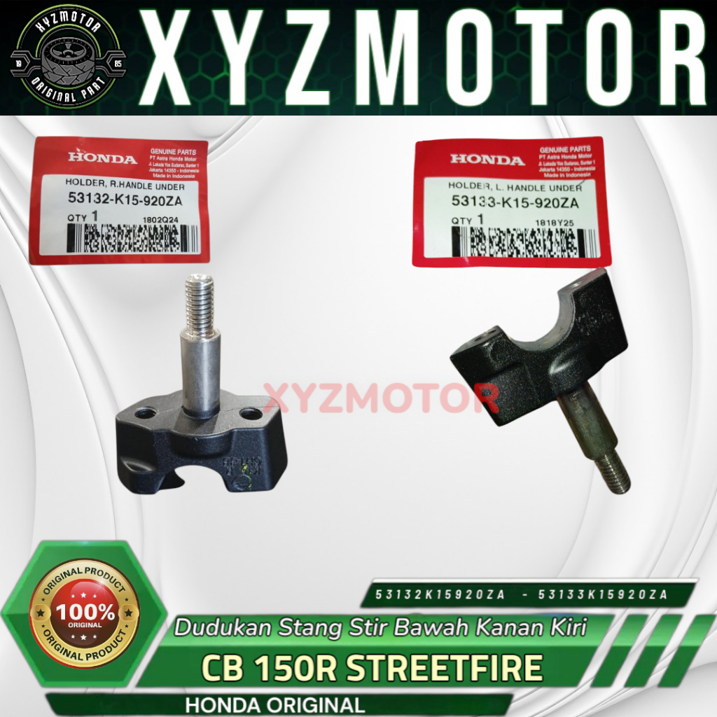 DUDUKAN STANG STIR RAISER BAWAH KANAN KIRI CB150R CBR 150R HONDA 53132-K15-920ZA 53133-K15-920ZA ORI