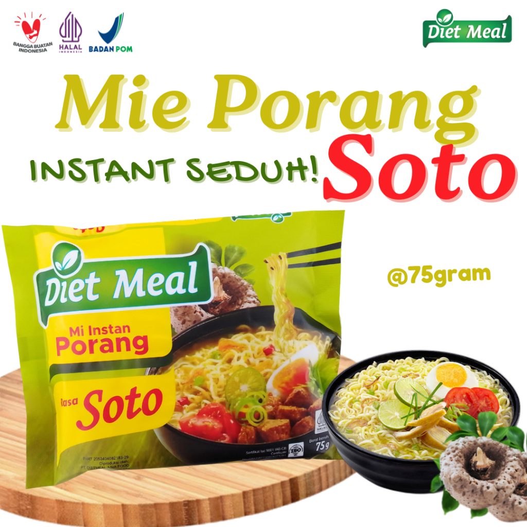 

Mie Porang Dietmeal Kuah Rasa Soto Ayam rendah kalori