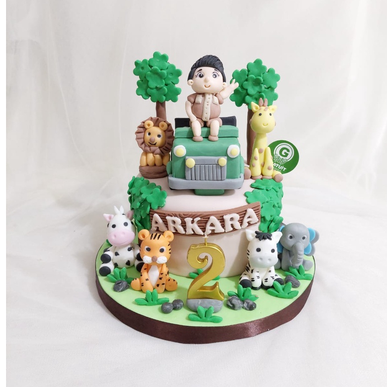 

Cake Animal Safari / KUE ULANG TAHUN 15 cm