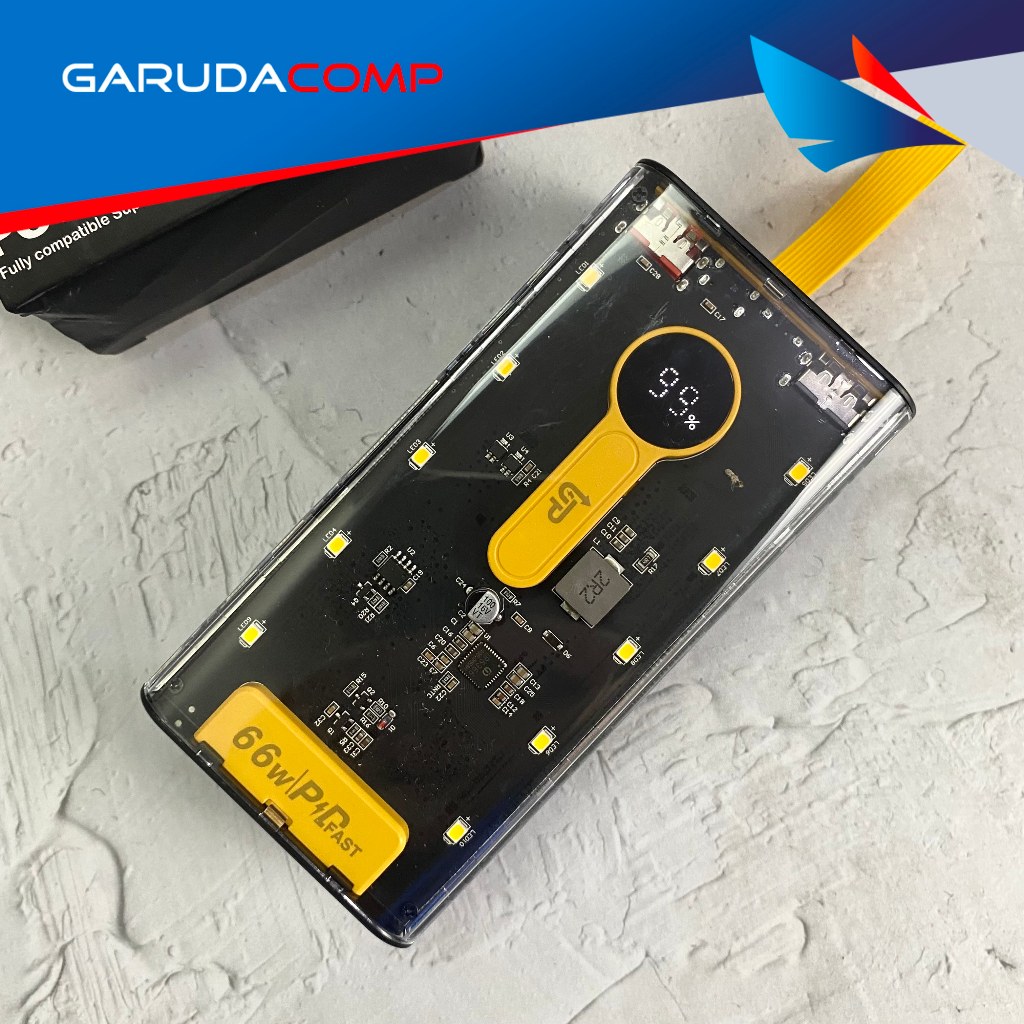 UMAXXI PRO Powerbank Transparan 20000 Mah 66W Power Bank Fast Charging PD 22.5 W 20000Mah Real Capac