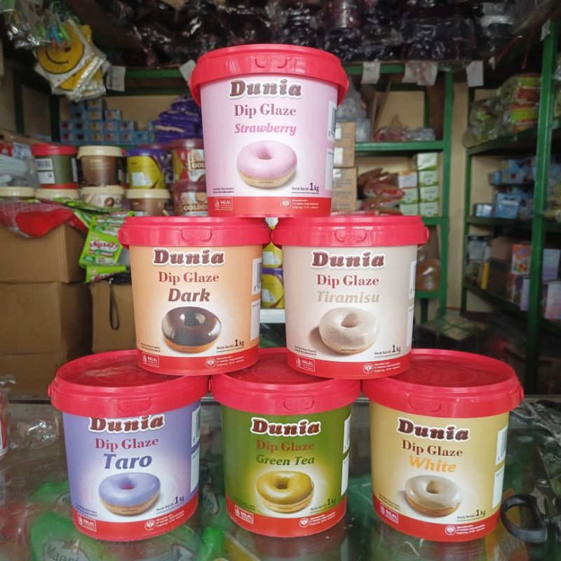 

Glaze Dunia Dip Glaze 1 kg all varian topping donat