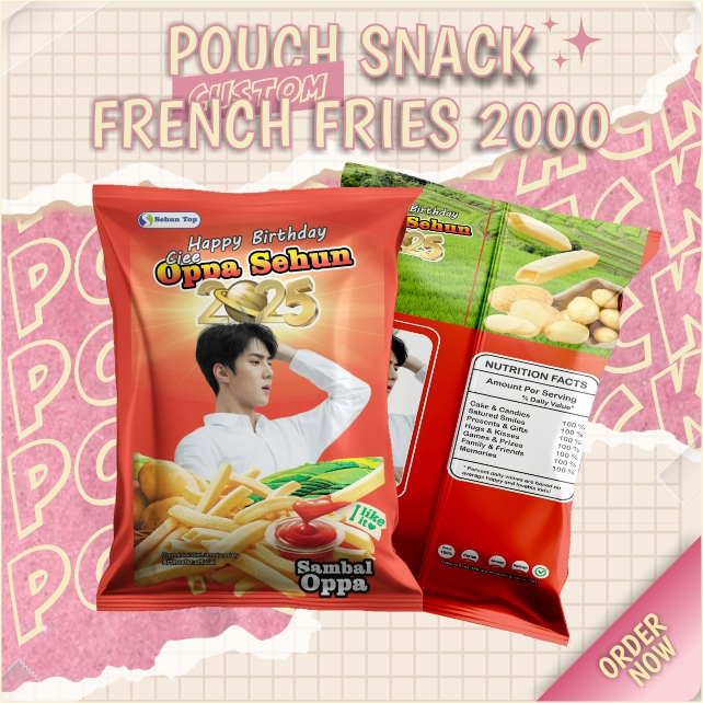 

Snack Pouch Jumbo Custom French Fries 2000