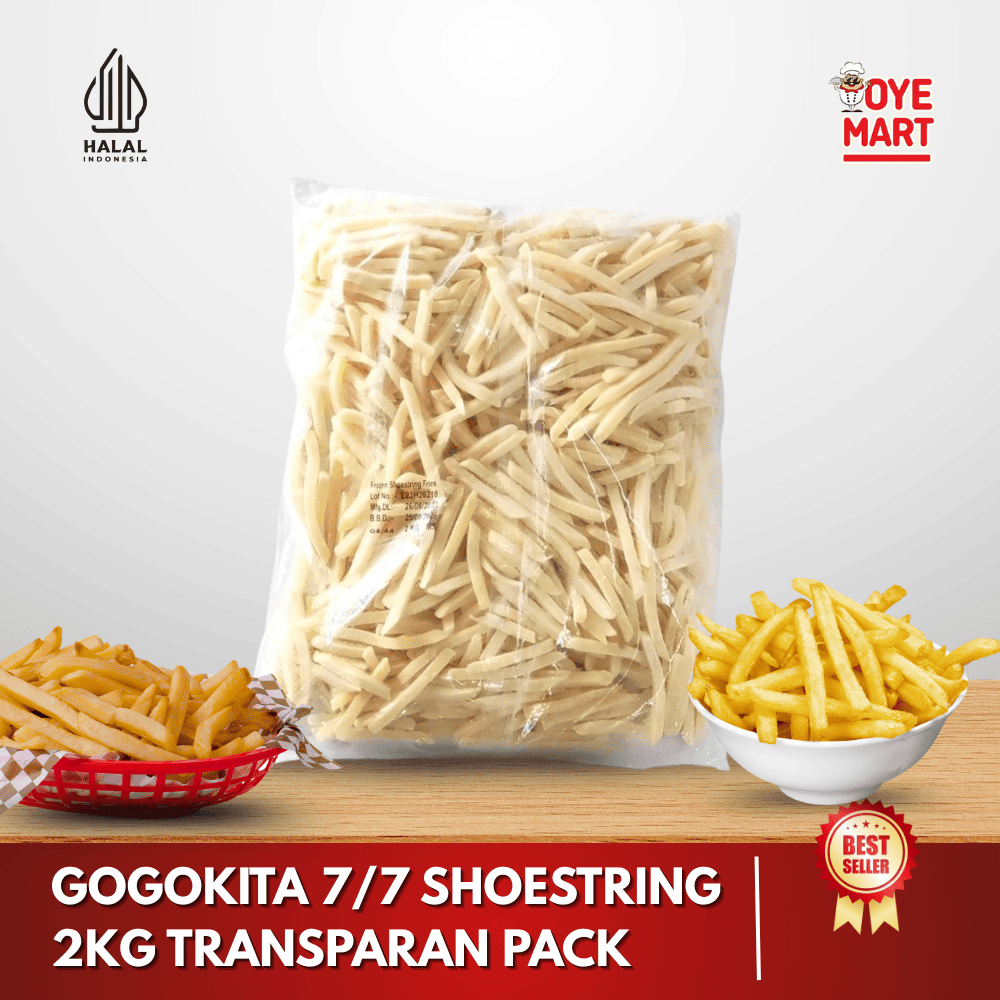 

GOGOKITA 7/7 SHOESTRING 2KG TRANSPARAN PACK / KENTANG GORENG PREMIUM