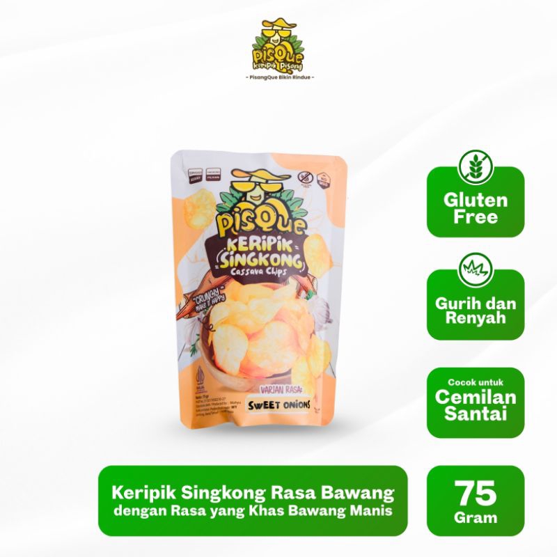 

PisqueChips 75gr - Keripik Singkong Renyah & Gurih Rasa Bawang Manis