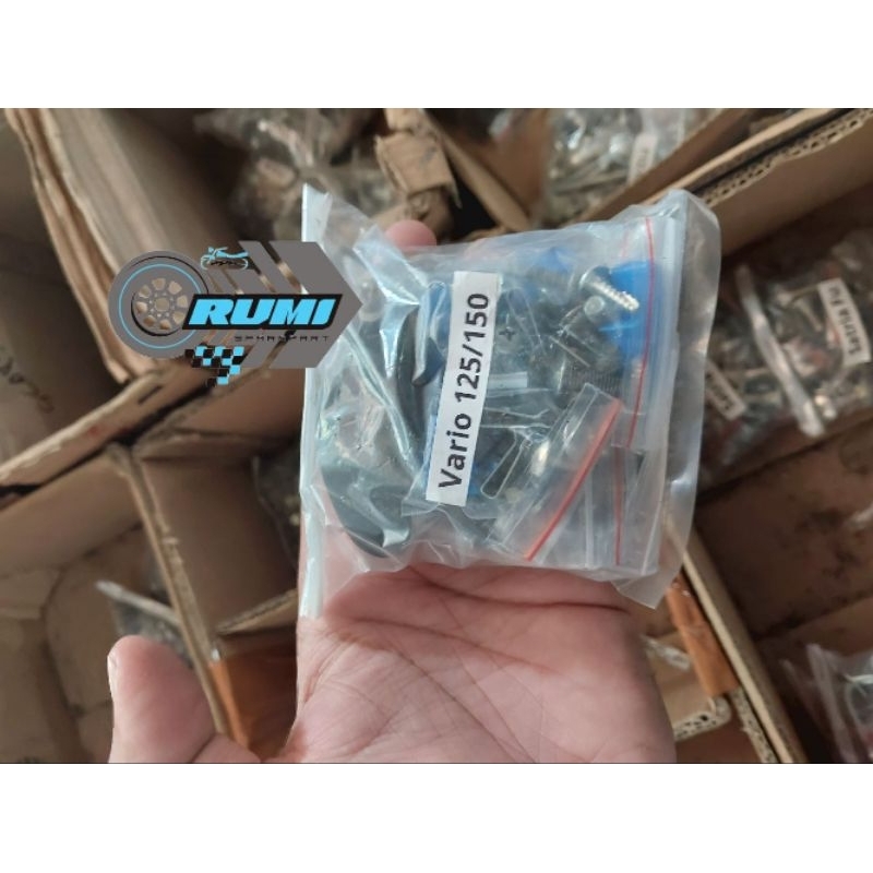 Full Baut Body Vario 125 / 150 Plus Klip Klipan Baut Body vario