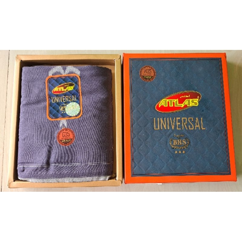 Sarung Atlas Universal Kembang Motif Abu-Abu Supported By BHS