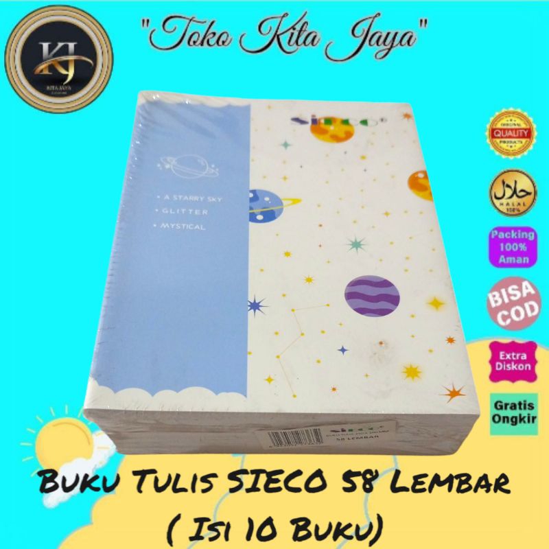 

Buku Tulis SIECO 58 Lembar ( Isi 10 Buku)