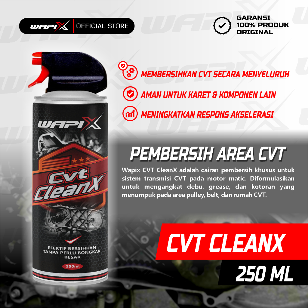 WAPIX - CVT CLEANX  - Pembersih CVT Motor Matic, CVT Cleaner