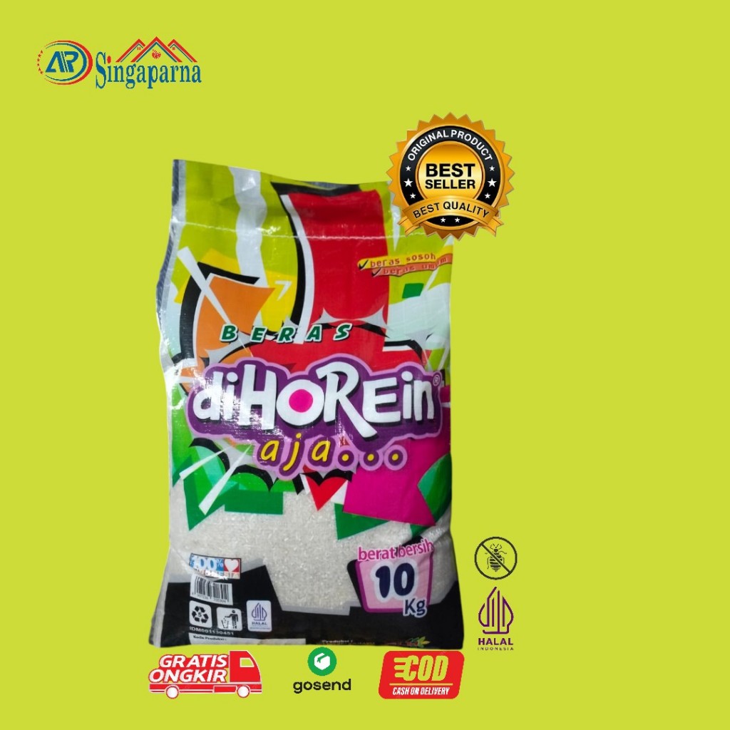

BERAS DIHOREIN AJA KEMASAN 10Kg & 5Kg PUTIH PULEN