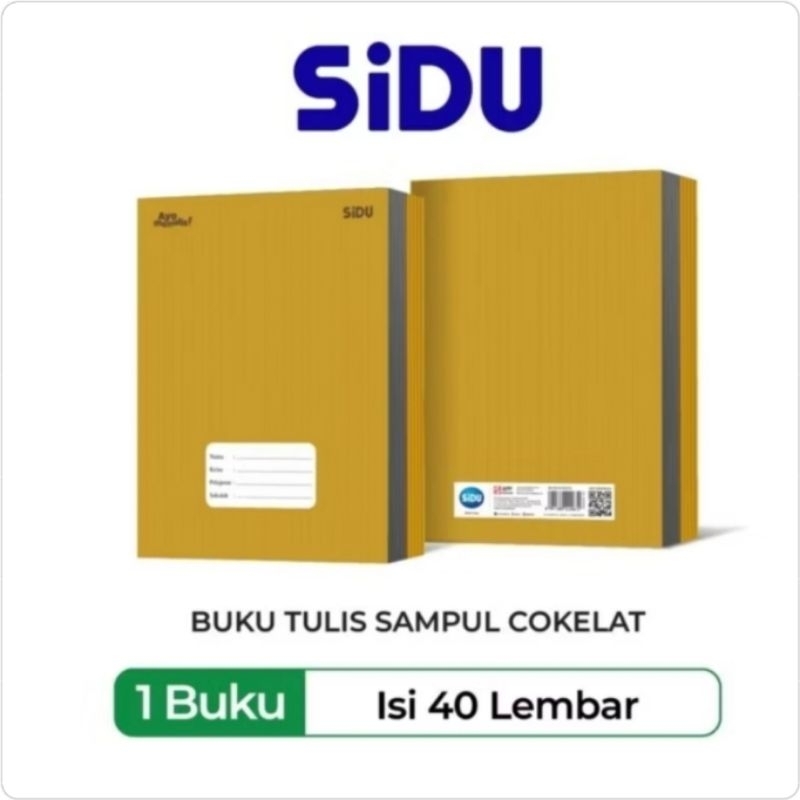 

Buku tulis sampul coklat SIDU 40 lembar, X-Book 38 lembar (1 pack isi 10 buku) / Buku tulis SiDU, X-Book sampul coklat / Buku tulis sekolah per pack isi 10 buku