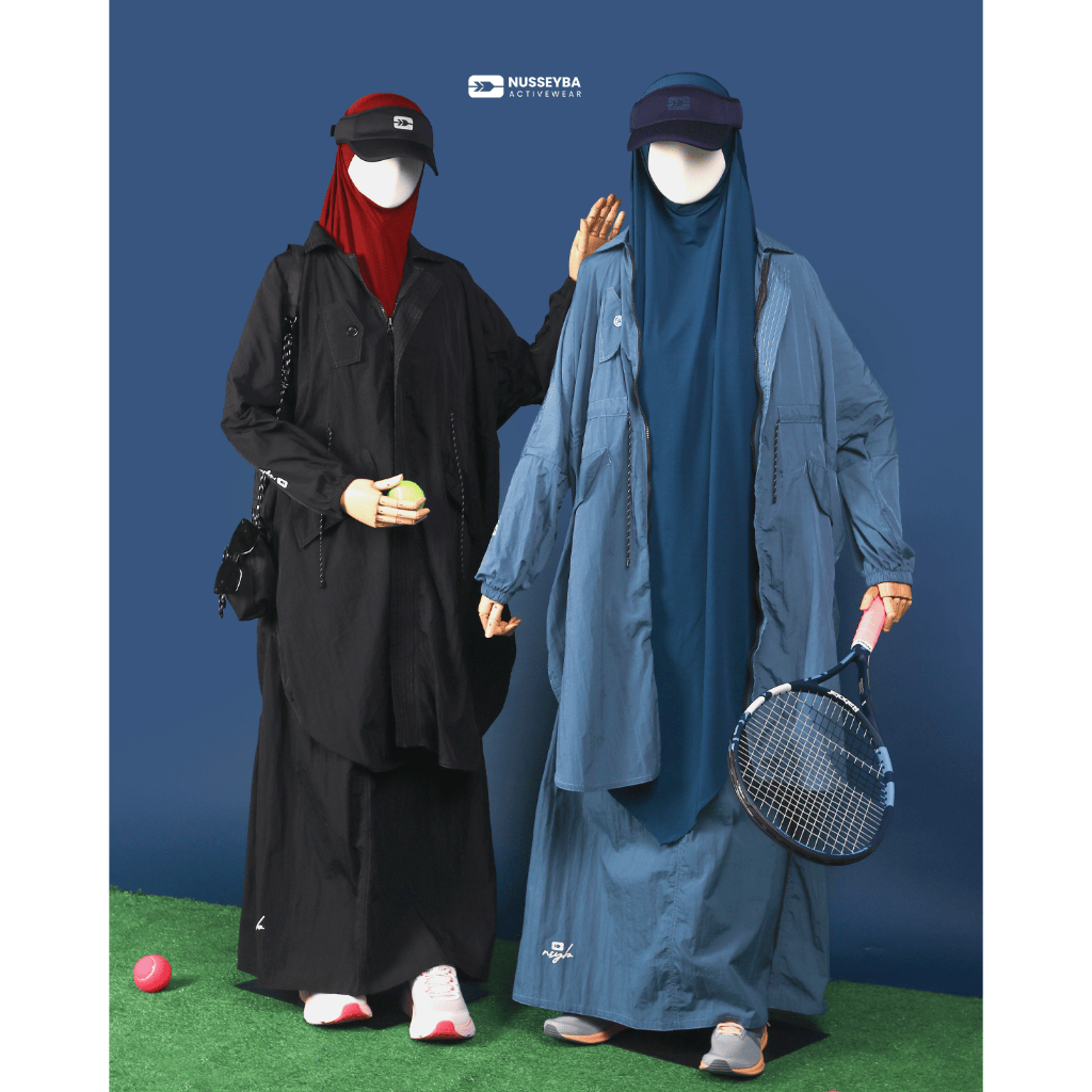 Nusseyba Wafiyya Jacket Bahan Parasut Wanita Sport Olahraga Muslimah