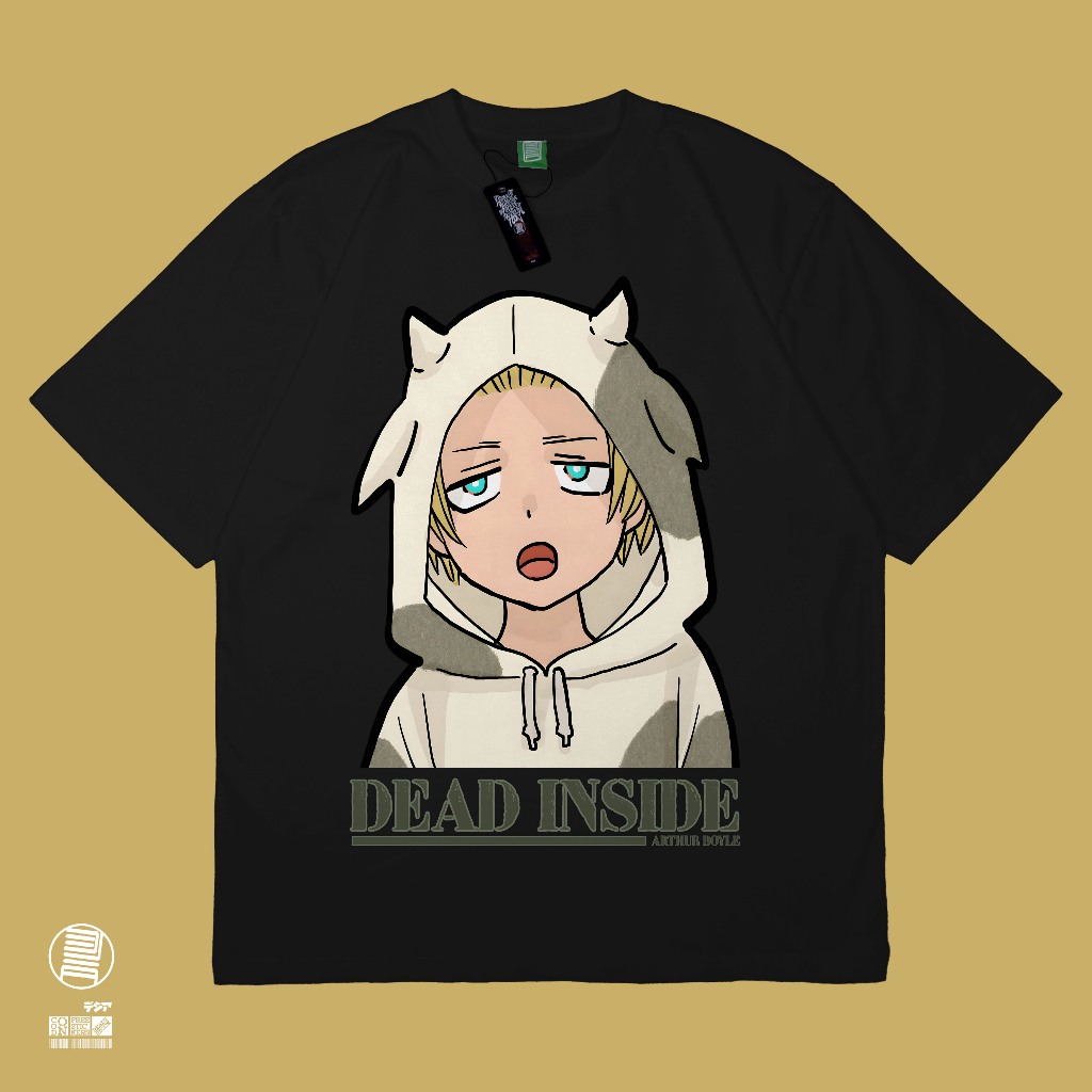 T-Shirt Arthur Boyle Fire Force Dead Inside Anime Manga Wibu Jepang Kaos DJA Cloth
