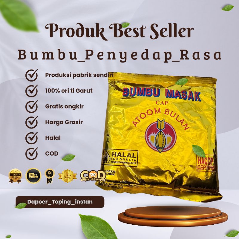 

Bumbu masak Atom bulan 500gr enak dan gurih free kardus dan bubble
