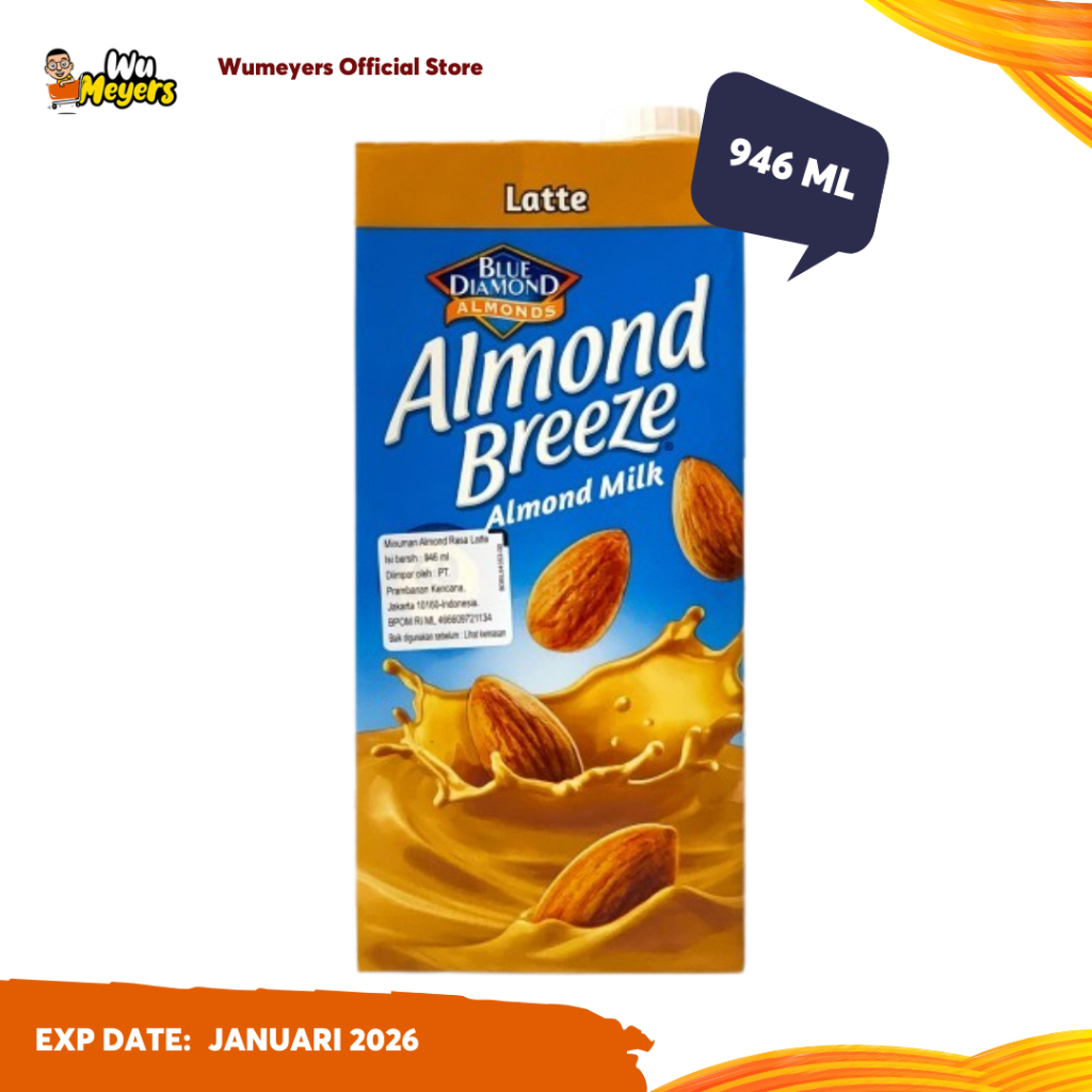 

Blue Diamond Almond Breeze Almond Milk Latte 946ml - Susu Almond Latte