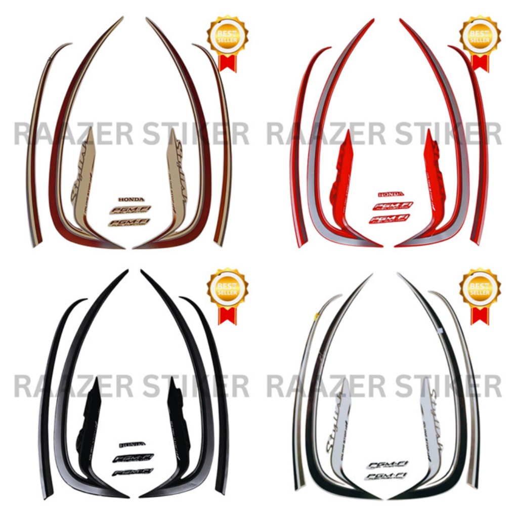 List Body Motor Stiker Sticker Striping Standart Ori Scoopy Stylish 2016 Terlaris Termurah
