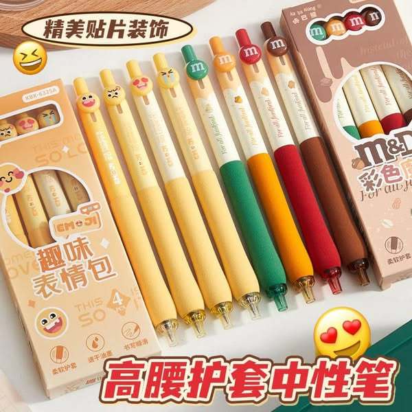 

PT223 Pena ST 0.5 Hitam Lucu Style Cantik Viral / Pena Box 4Pcs Import