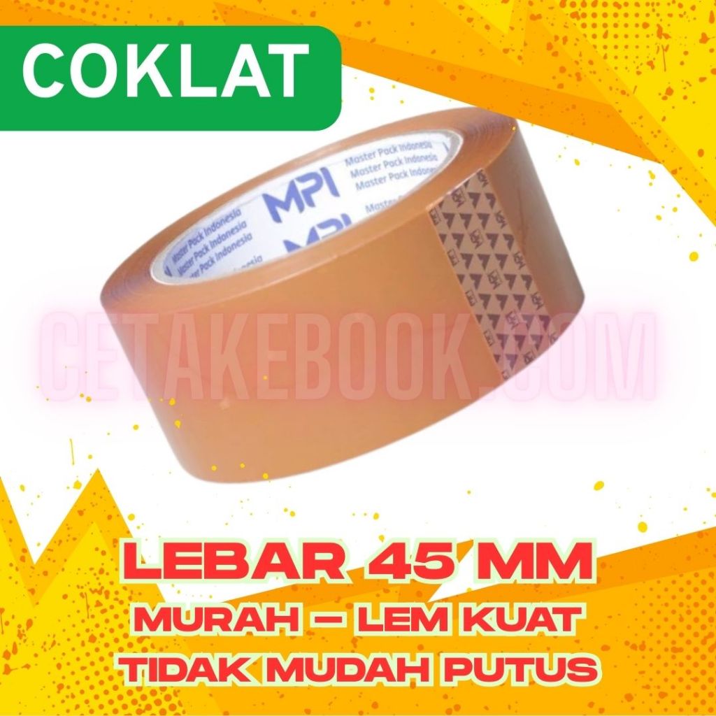 

multifungsi Lakban Bening Cokelat 2 Inch Solasi Bening Kuat Lengket kuat Murah 100Yard solusi toko online