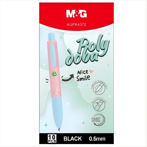 

M&G GEL PEN 0.5MM POLY DOBAV FAST DRY AGPK4372 - BLACK 10032405