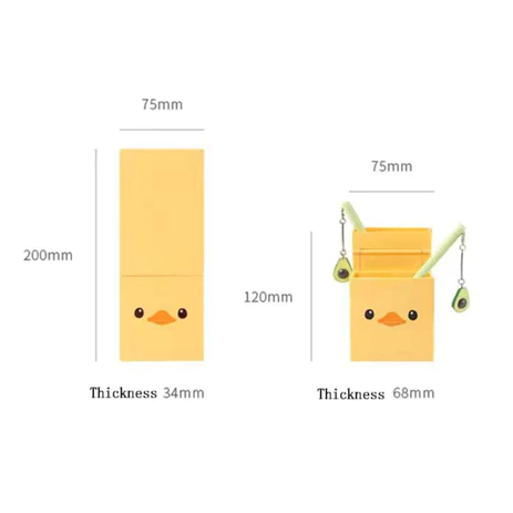 

gk KS Kotak Pensil Lipat Karakter Tempat Pensil Multifungsi Plus Kalkulator Kotak Alat Tulis Kartun
