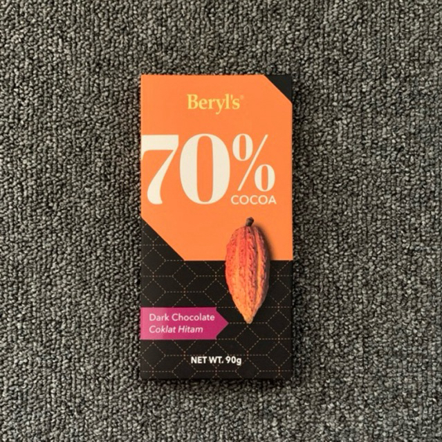 

BERYL’S DARK CHOCOLATE MALAYSIA 70% COCOA