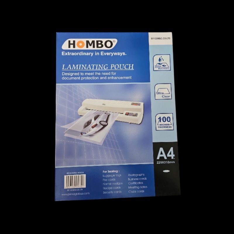 

Plastik laminating A4 & F4 Hombo 100Micron