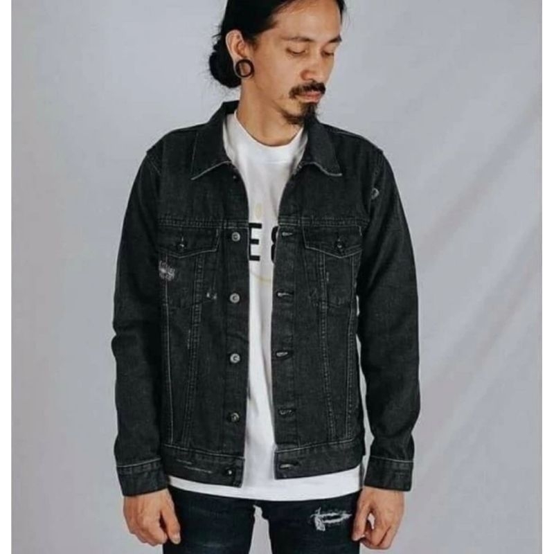 Jaket Denim Trucker Aye Co x Smiley