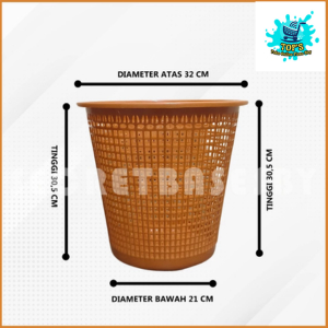 TEMPAT SAMPAH KERANJANG - Ukuran Besar Bulat / Tempat Keranjang Sampah Plastik Murah