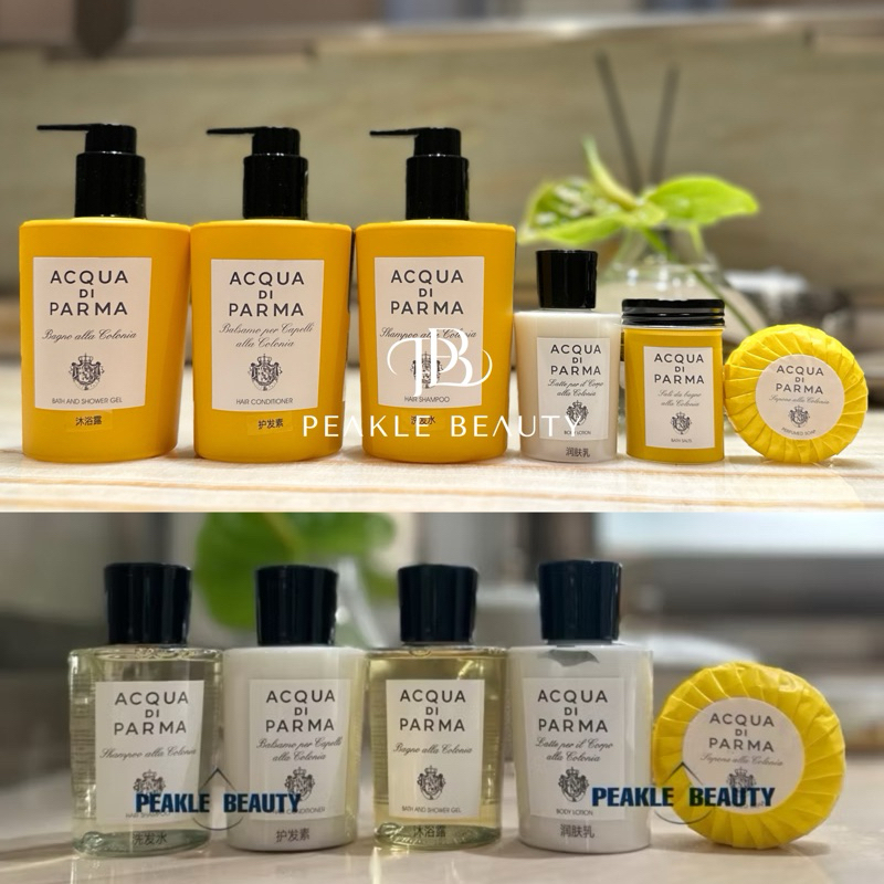 PEAKLE - ACQUA DIPARMA 75ml Travel Size | Mini Size | Amenities by MBS [ Shampoo / Shampo, Condition