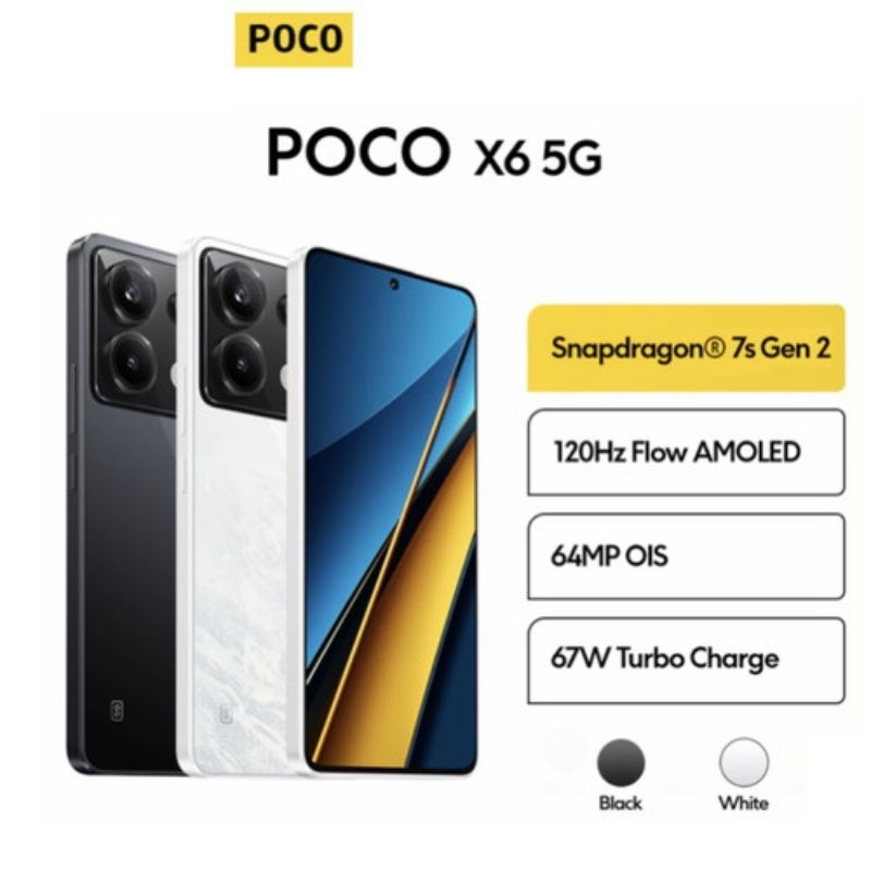 HP XIAOMI POCO X6 5G 12/256 GB - POCO X6 5G RAM 12GB ROM 256GB RESMI