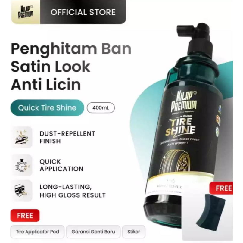 Kilap Premium - Quick Tire Shine | Pengkilap Ban Motor Mobil, Pembersih Ban Motor Mobil, Perawatan B