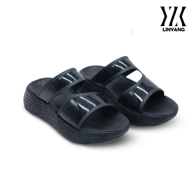 Sandal Slip On Sandal Wanita Wedges Korean Style Nyaman Ringan