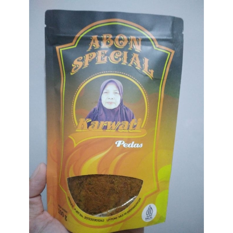 

Abon Spesial Karwati Rasa Pedas Kemasan Pouch 100 Gram
