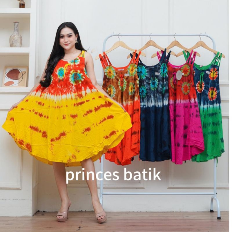 Daster payung yukensi tanpa lengan motif tieday kombinasi