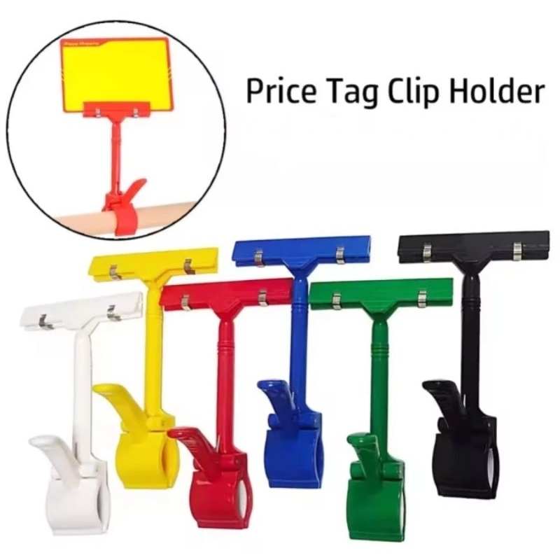 

Jepitan Label Harga Stand Display Colorful 17 cm Klip Price Tag Penjepit Kartu Foto Product Plastik Supermarket Toko