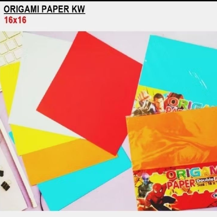 

Kertas Origami 16 X 16 cm, Kertas Lipat 2 sisi, isi 20 lembar